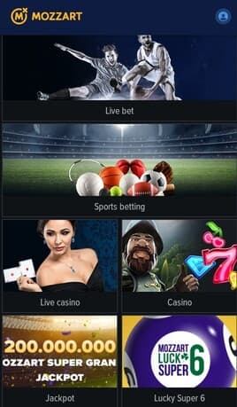 Mozzartbet app features