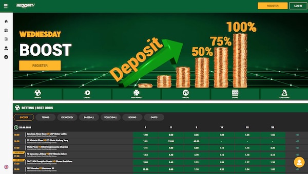 Wazobet homepage