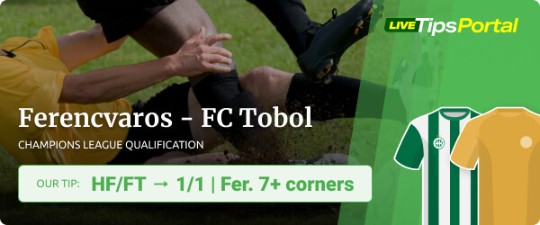 Ferencvaros vs FC Tobol predictions