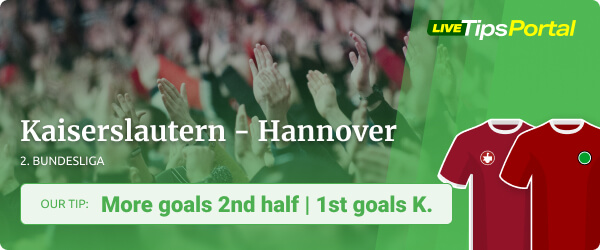 Betting tips for Kaiserslautern vs Hannover 96