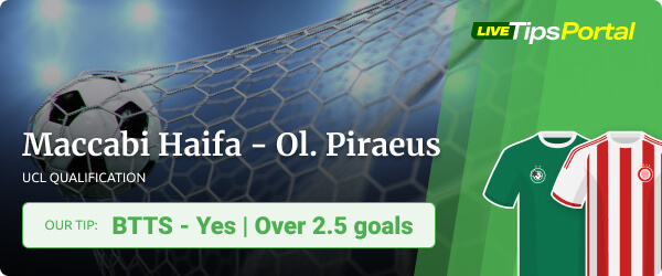 Maccabi Haifa vs Olympiakos Pireaus betting predictions