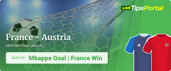 France vs. Austria Nations League betting tips