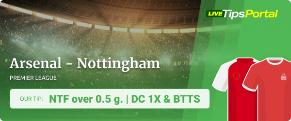 Arsenal vs. Nottingham betting predictions 2022/23
