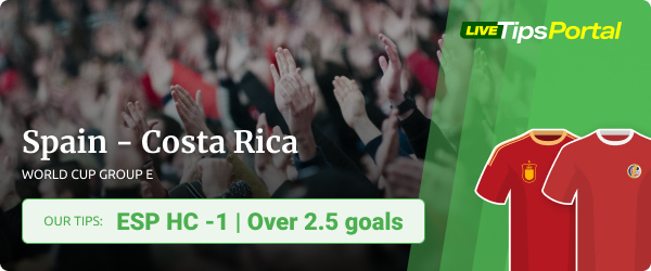 Spain vs. Costa Rica betting tips World Cup 2022