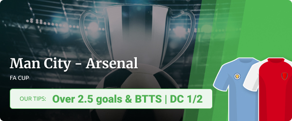 Manchester City vs Arsenal FA Cup betting tips