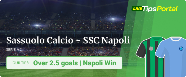 Betting tips for Sassuolo vs SSC Napoli