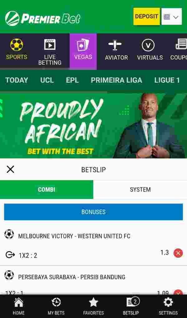 Premierbet app betting slip