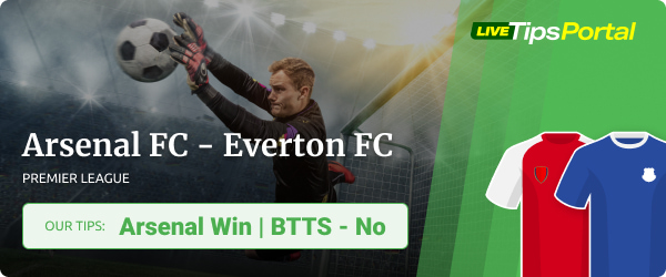 Betting tips for Arsenal FC vs Everton FC