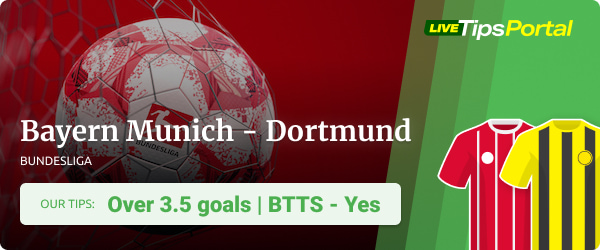 Betting tips Bayern Munich vs Borussia Dortmund 2022/23