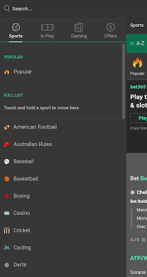 Bet365 app sports betting