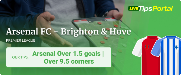 Predictions for Arsenal FC vs Brighton & Hove