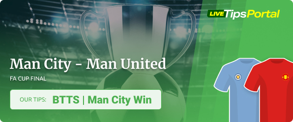 Man City vs Man United FA Cup Final tips