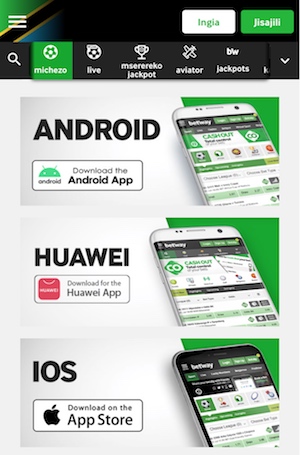 betway tanzania app is available