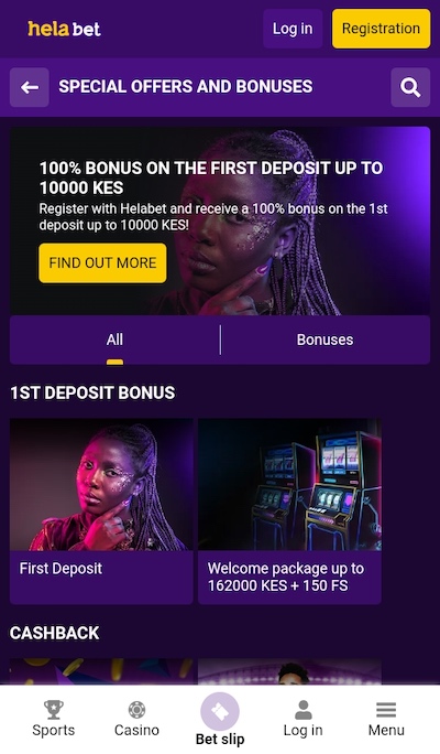 Helabet first deposit bonus
