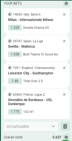 Betwinner Acca 22nd to 23rd April 2024