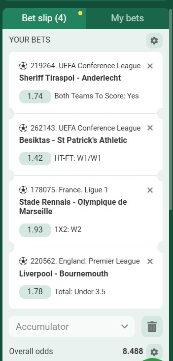 Betwinner Acca 14th to 15th August 2025