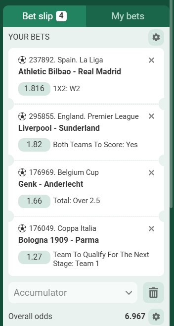 Betwinner Acca 3rd to 4th December 2025
