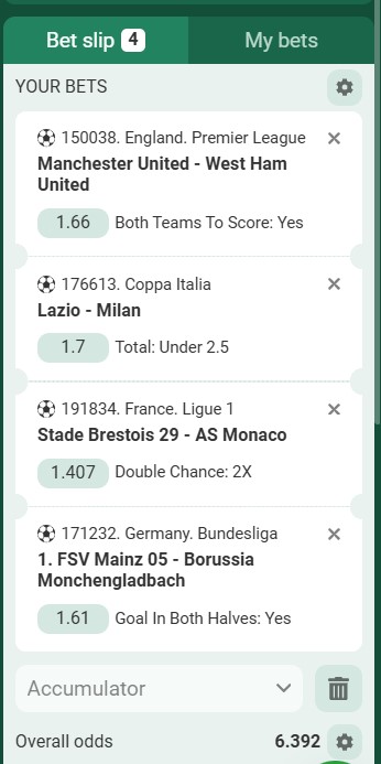 Betwinner Acca 4th to 5th December 2025