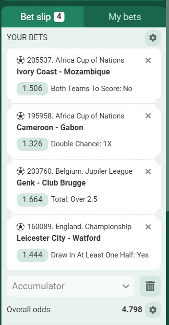 Betwinner Acca 24th to 26th December 2025