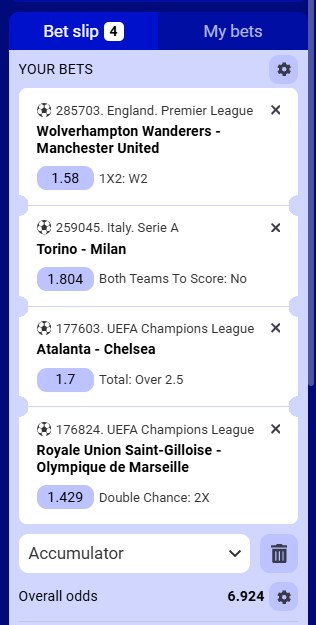 Paripesa Acca 8th to 9th Decemebr 2025