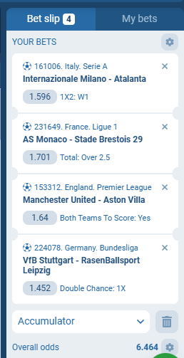 1XBet Acca Tip 14th to 15th March 2026
