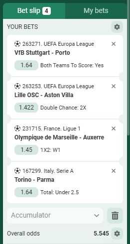 Betwinner Acca 12th to 13th March 2026