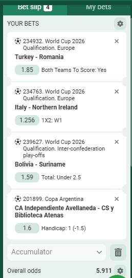 Betwinner Acca 26th to 27th March 2026