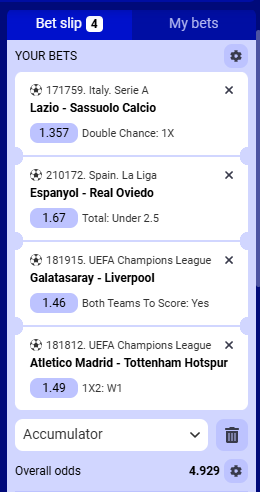 Paripesa Acca 10th to 11th March 2026