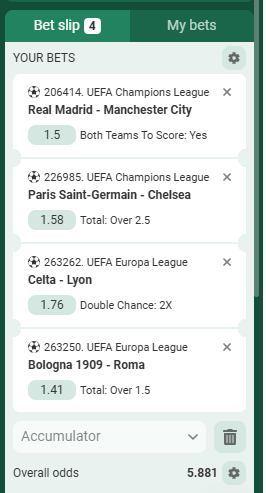 Paripesa Acca 11th to 12th March 2026