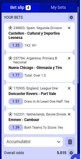 Paripesa Acca 23rd to 25th March 2026