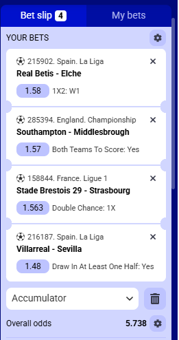 Paripesa Acca 13th to 14th May 2026