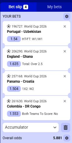 Paripesa Acca 23rd to 24th June 2026