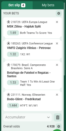 Betwinner Acca 16th to 17th July 2026