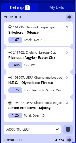 Paripesa Acca 10th to 11th August 2026