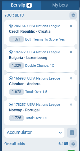 1XBet Acca Tip 26th to 27th Sept 2026