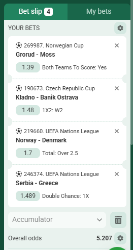 Betwinner Acca 23rd to 24th Sept 2026
