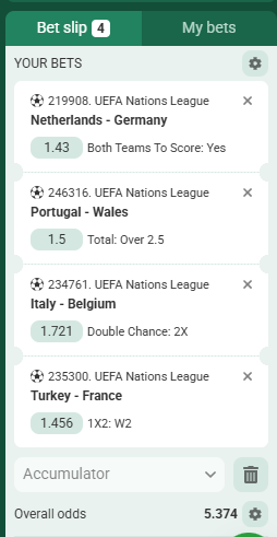 Betwinner Acca 24th to 25th Sept 2026