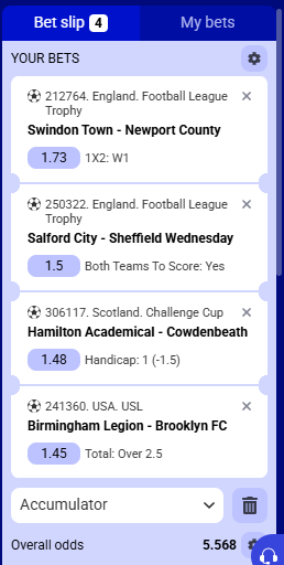 Paripesa Acca 22nd to 23rd Sept 2026