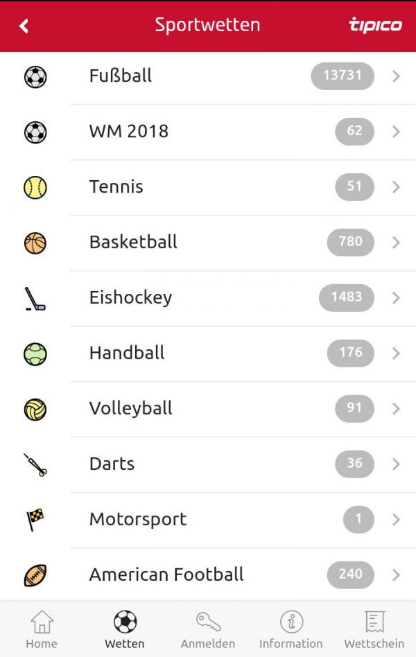 Tipico App Sportsbook