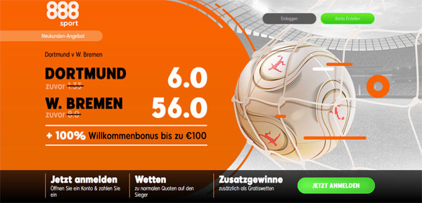 BVB Bremen Quotenboost 888sport