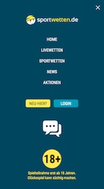 Übersichtsliste in der sportwetten.de Web-App