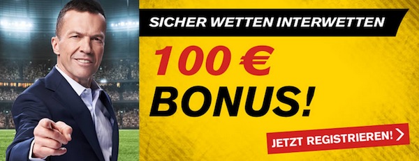 100 Euro Interwetten Bonus mit Testimonial Lothar Matthäus