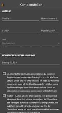 JackOne Anmeldeformular in der Web App Teil 2