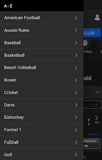 JackOne Sportsbook in der mobilen Version Teil 1