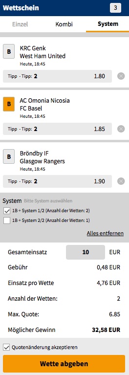 Bet3000 Systemwette Wettschein