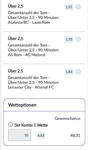 Bildbet Over Kombiwette