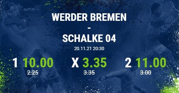 Bet at home Boost auf Werder gegen Schalke in der 2. Bundesliga