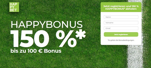 Happybet Willkommensbonus für Neukunden