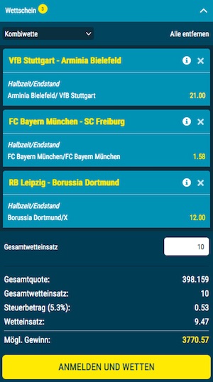 sportwetten.de Halbzeitend Endstand Kombitipp