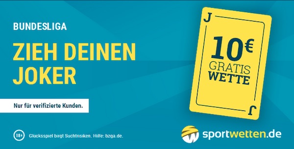 sportwetten.de Zieh den Bundesliga Joker Gratiswette